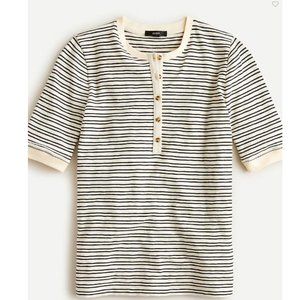 J. Crew Slub cotton henley T-shirt in stripe
